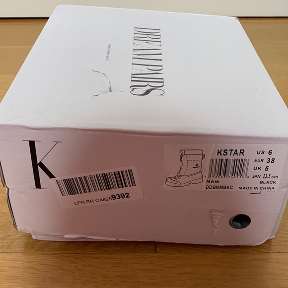 Dream pairs snow boots NWT size 6 Black - Picture 2 of 9